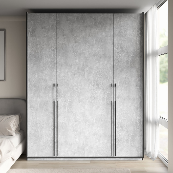 Шафа розпашна з полицями на 4 дверки