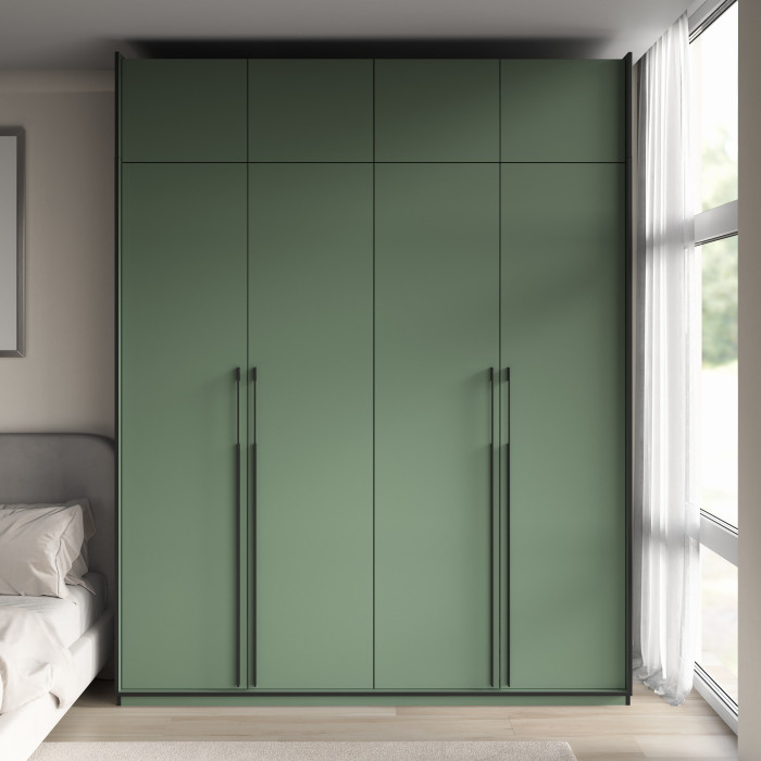 Шафа розпашна з полицями на 4 дверки