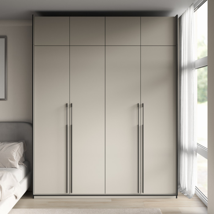 Шафа розпашна з полицями на 4 дверки