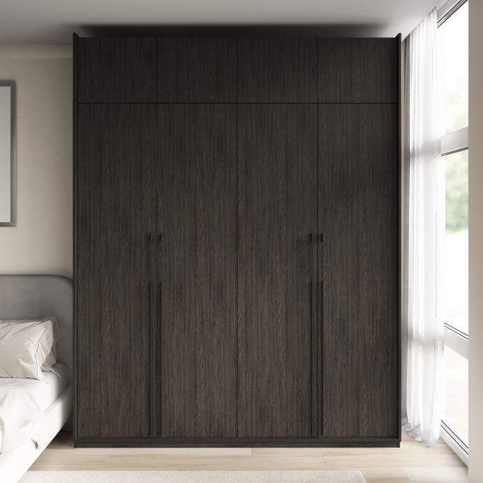 Шафа розпашна з полицями на 4 дверки