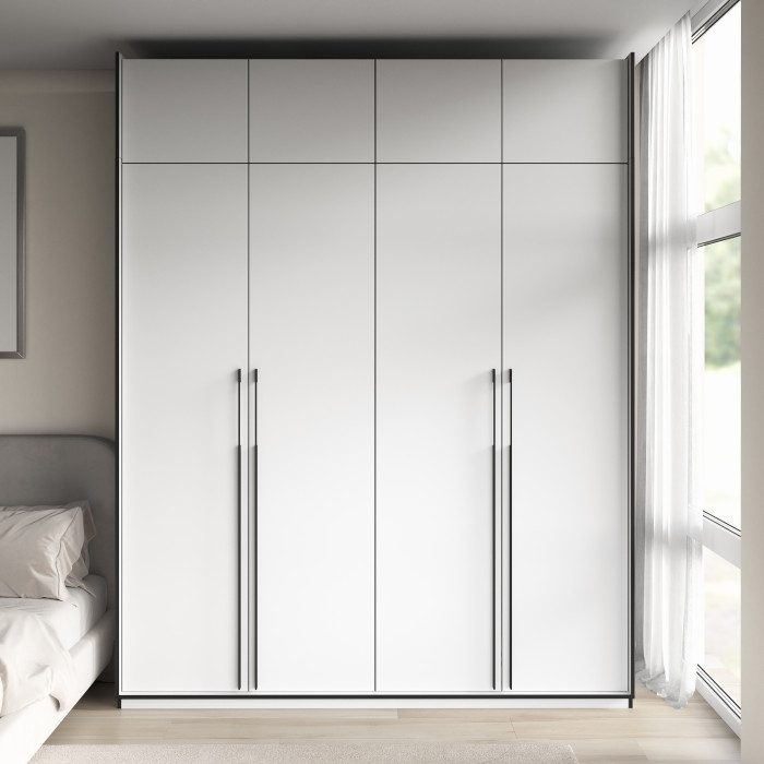 Шафа розпашна з полицями на 4 дверки