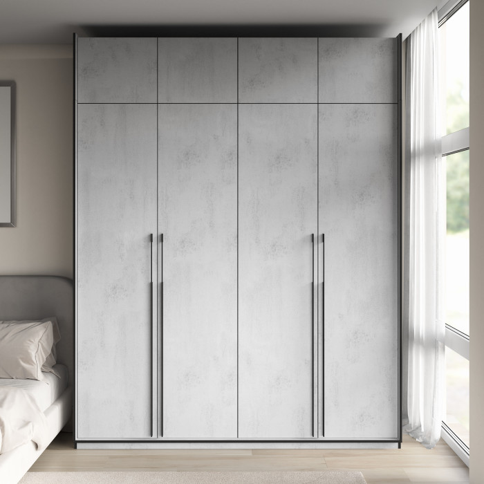 Шафа розпашна з полицями на 4 дверки