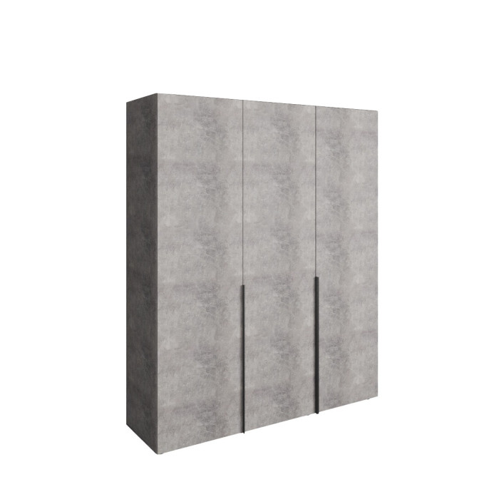 Шкаф распашный для одежды на три двери с трубой и полками