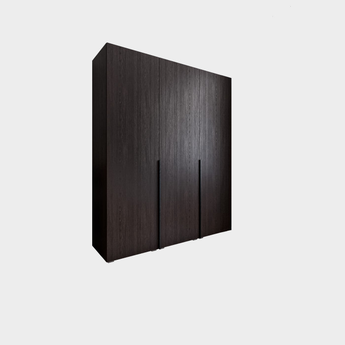 Шкаф распашный для одежды на три двери с трубой и полками