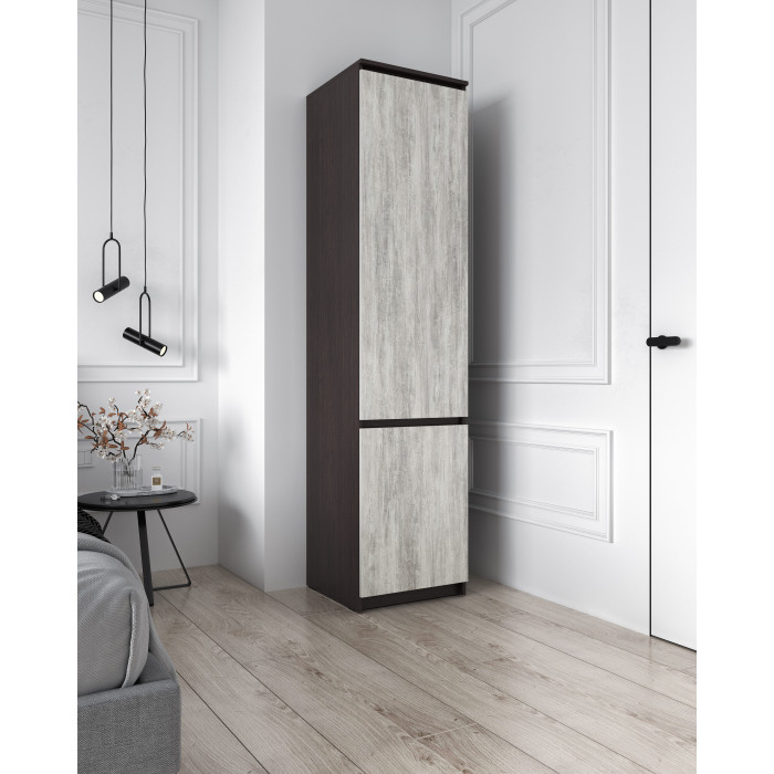 Шафа-пенал для одягу закритий з полицями