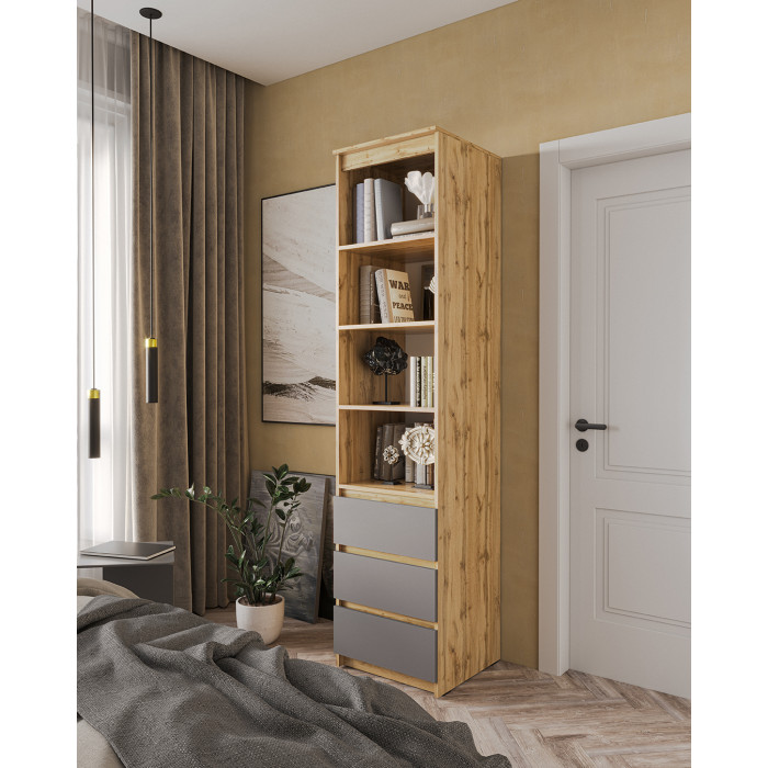 Шафа-пенал відкритий з полицями та шухлядами