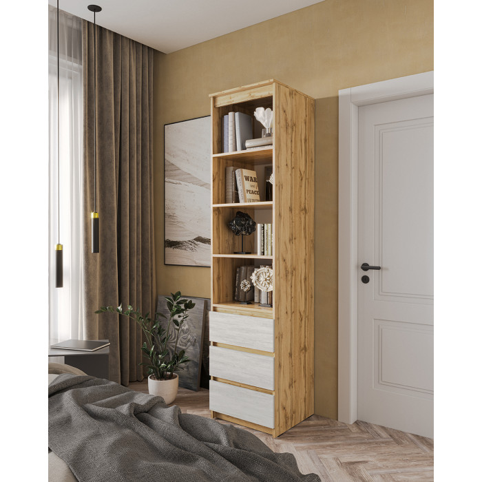 Шафа-пенал відкритий з полицями та шухлядами