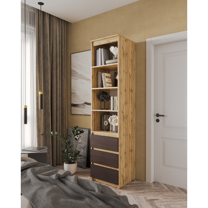 Шафа-пенал відкритий з полицями та шухлядами