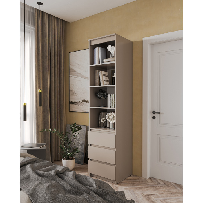 Шафа-пенал відкритий з полицями та шухлядами