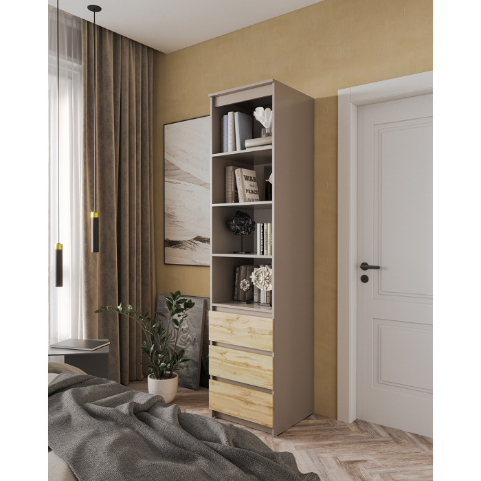 Шафа-пенал відкритий з полицями та шухлядами