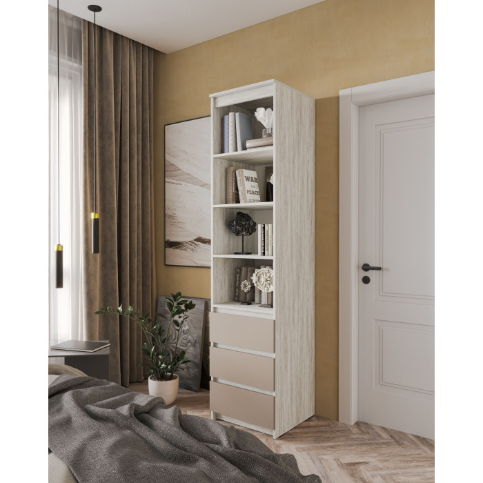 Шафа-пенал відкритий з полицями та шухлядами