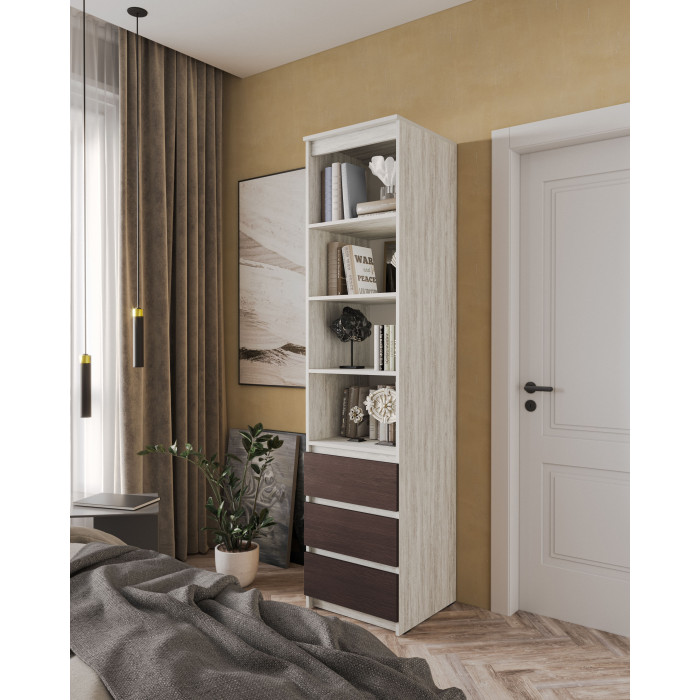 Шафа-пенал відкритий з полицями та шухлядами