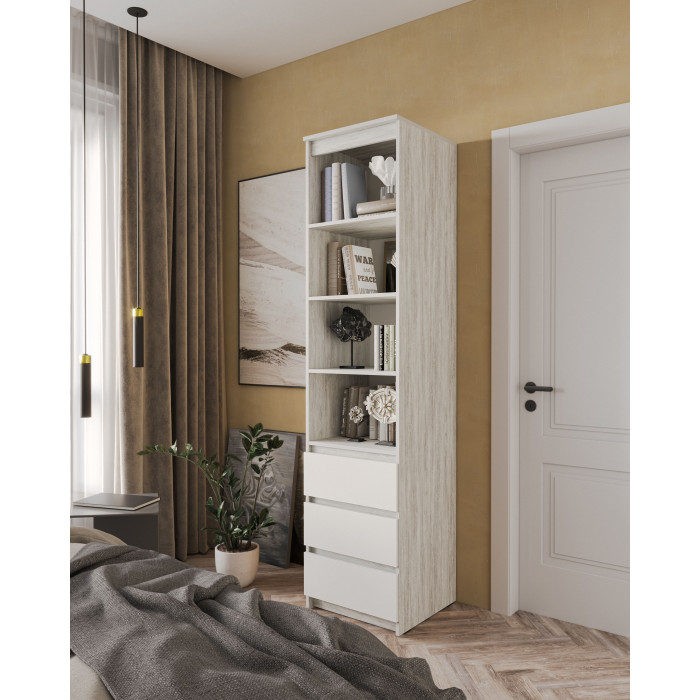 Шафа-пенал відкритий з полицями та шухлядами