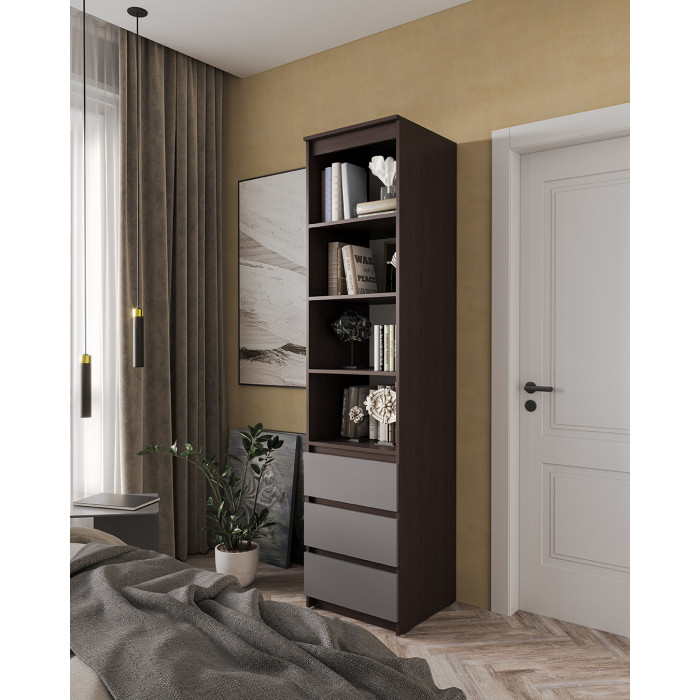 Шафа-пенал відкритий з полицями та шухлядами