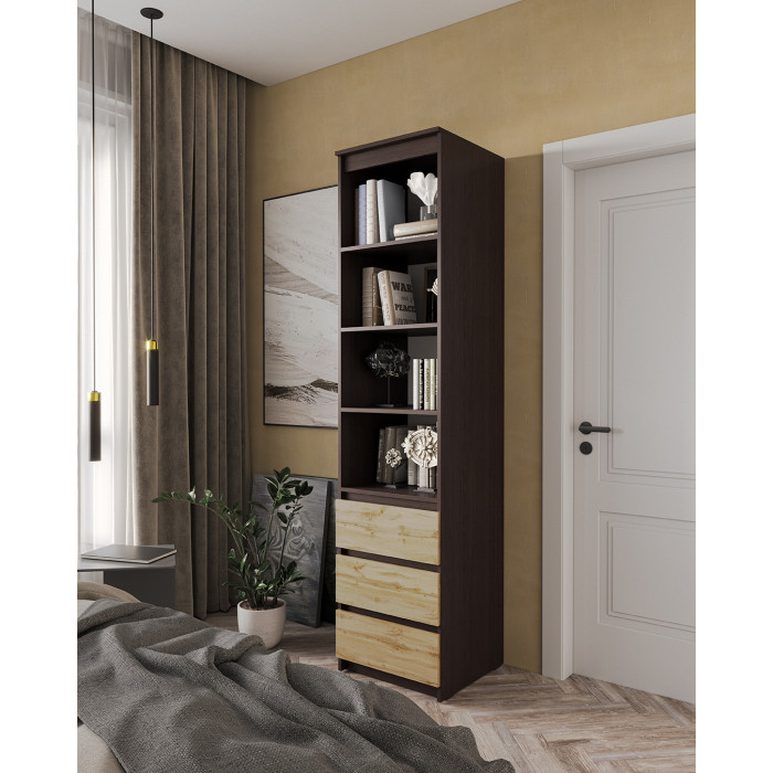 Шафа-пенал відкритий з полицями та шухлядами