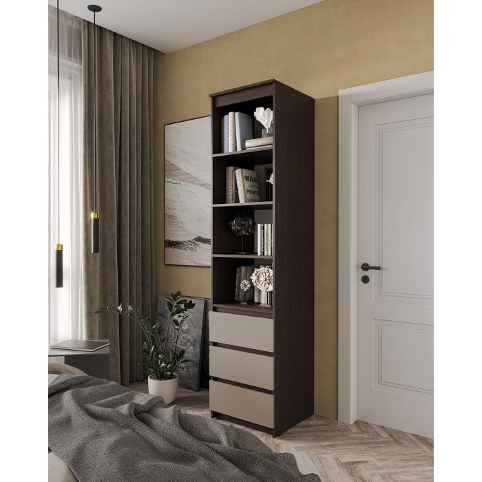 Шафа-пенал відкритий з полицями та шухлядами