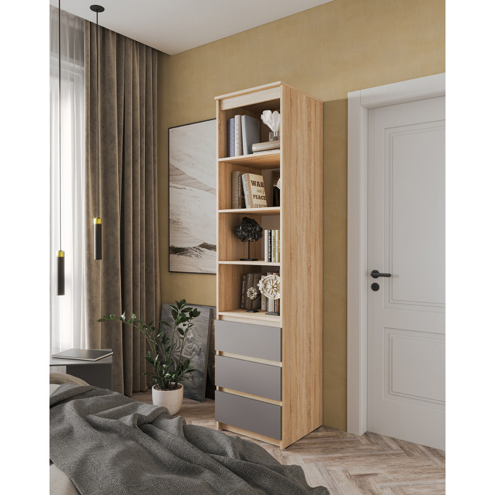 Шафа-пенал відкритий з полицями та шухлядами