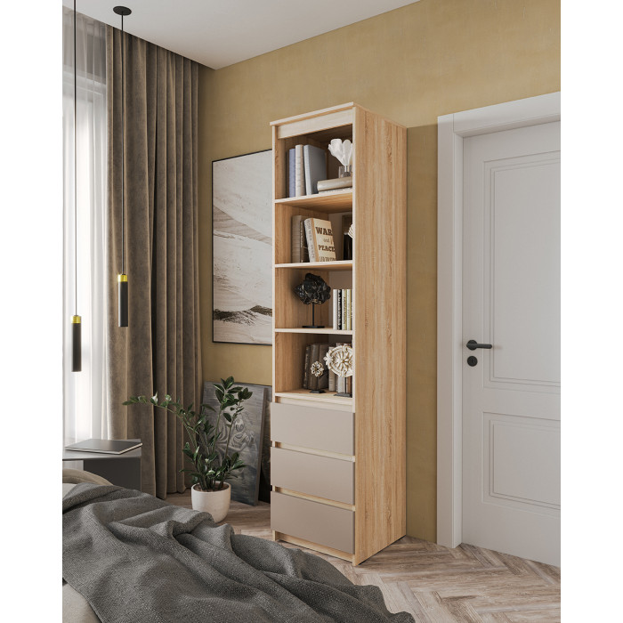 Шафа-пенал відкритий з полицями та шухлядами