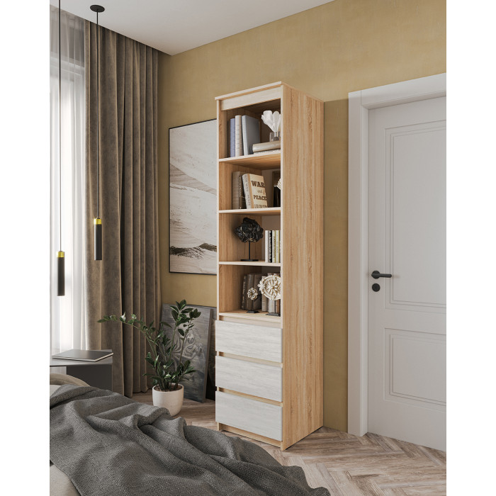 Шафа-пенал відкритий з полицями та шухлядами