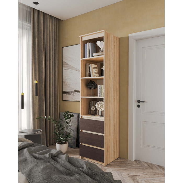 Шафа-пенал відкритий з полицями та шухлядами