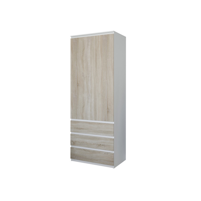 Шафа розпашна для одягу з полицями та шухлядами для спальні