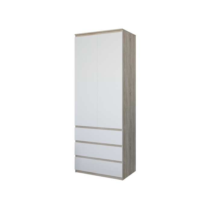 Шафа розпашна для одягу з полицями та шухлядами для спальні