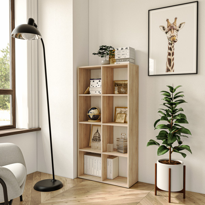 Стелаж для книг та декору на 8 комірок GT10