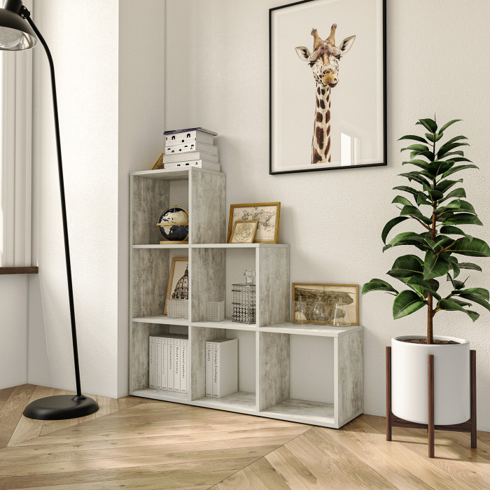 Стелаж для книг та декору на 6 комірок