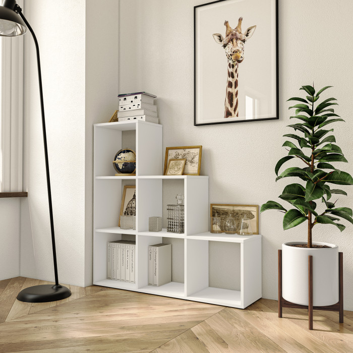 Стелаж для книг та декору на 6 комірок