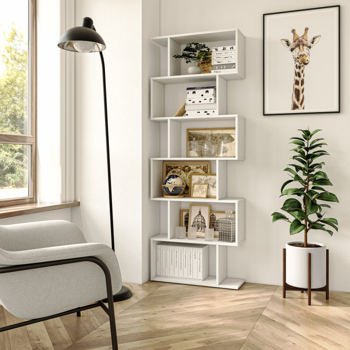 Стелаж для книг та декору на 6 комірок GT56