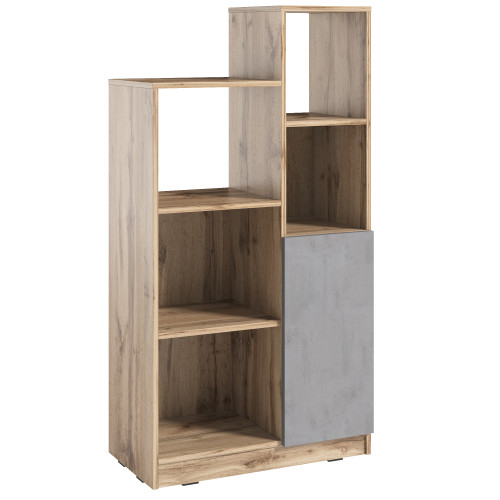 Стелаж з дверцятами для книг та декору