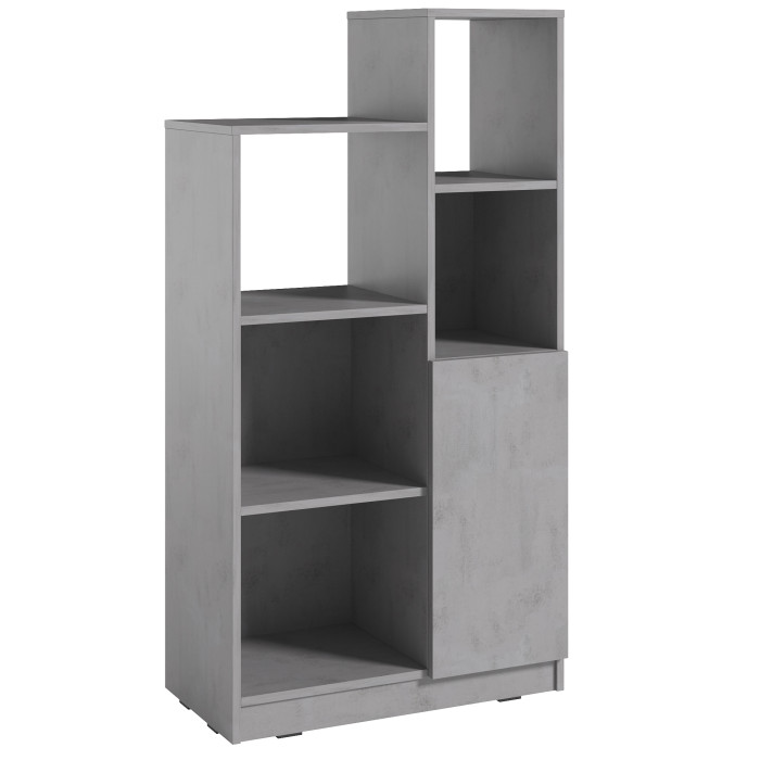 Стелаж з дверцятами для книг та декору