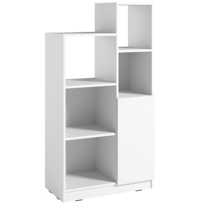 Стелаж з дверцятами для книг та декору