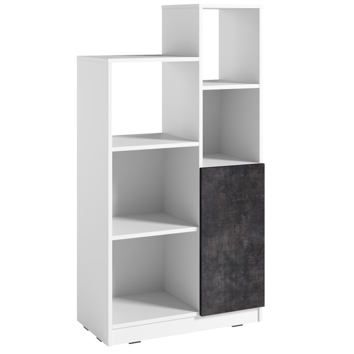 Стелаж з дверцятами для книг та декору