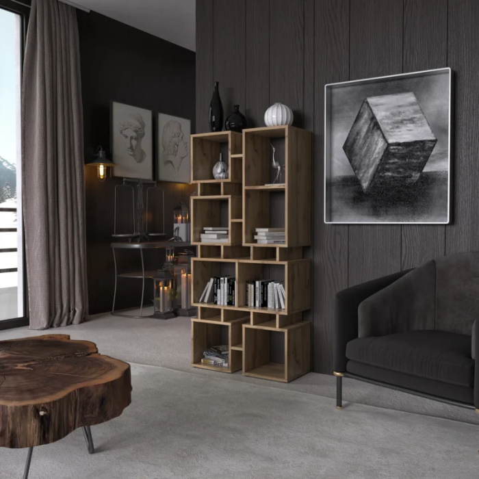 Стелаж для книг та декору на 8 комірок