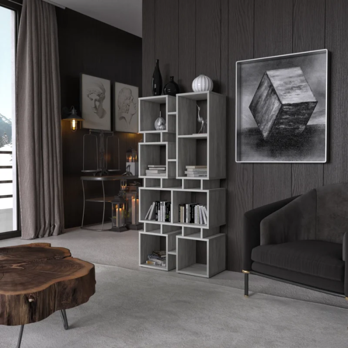 Стелаж для книг та декору на 8 комірок