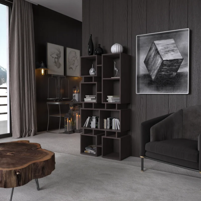 Стелаж для книг та декору на 8 комірок