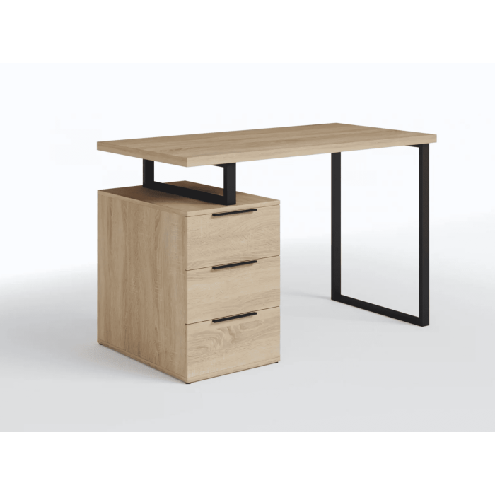 Стіл офісний для комп’ютера та ноутбука з тумбою на 3 шухляди Тріада