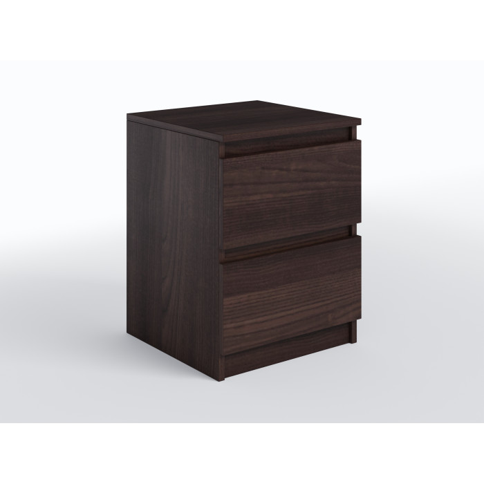 Тумба приліжкова з двома шухлядами та прихованими ручками в спальню