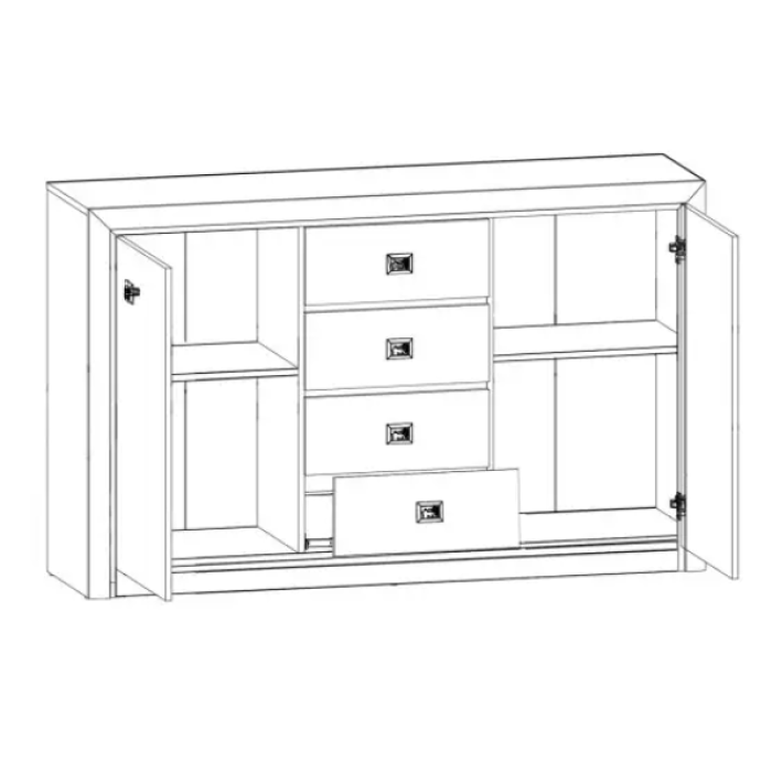 Комод Коен 2 KOM2D4S Сосна арізонська / дуб корабельний